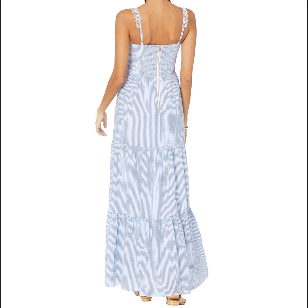 Lilly Pulitzer Maxi Dress Stripe Summer Jasmyn US 12 - Picture 2 of 13